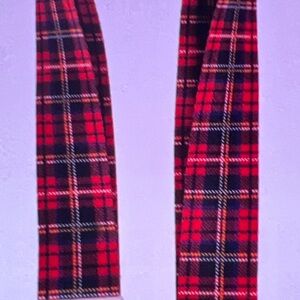 Harveys Red and Black Tartan Belt CNC